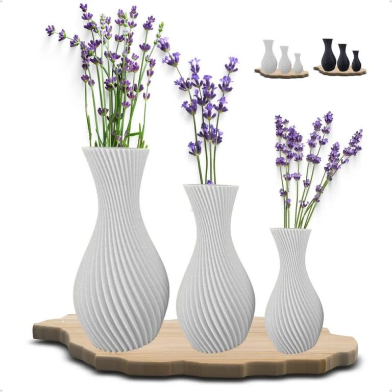 Kit 3 Vasos Brancos Decorativos – Tamanhos Diferentes para Plantas
