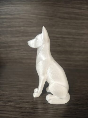 Cachorro Decorativo Preto ou Branco – Estátua Pet Moderna 3D