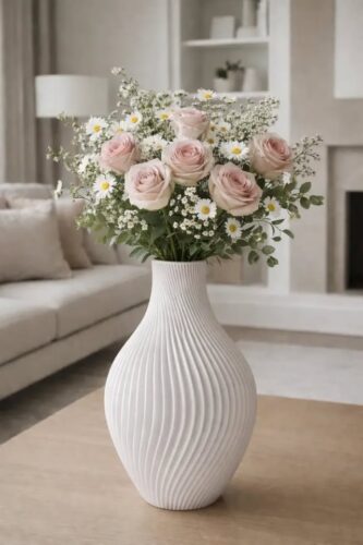 Vasos Decorativos Branco, Cinza ou Vermelho – Para Plantas e Decoração