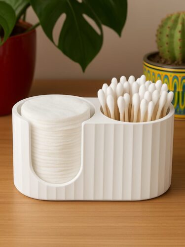 Porta Algodão e Cotonetes – Organizador de Banheiro Moderno