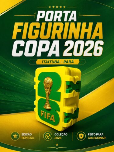 Porta figurinhas Copa do Mundo 2026