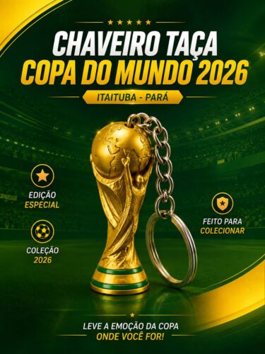 Chaveiro de Taça Copa do Mundo 2026