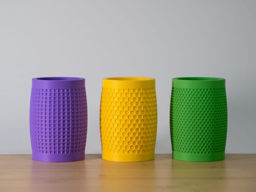 Porta-Lápis e Caneta Geométrico Impresso em 3D