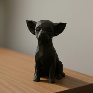 Cachorro Decorativo 3D – Estátua Pet Decorativa Moderna