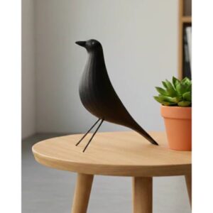 Pássaro Decorativo Branco/Preto – Peça Elegante para Decoração