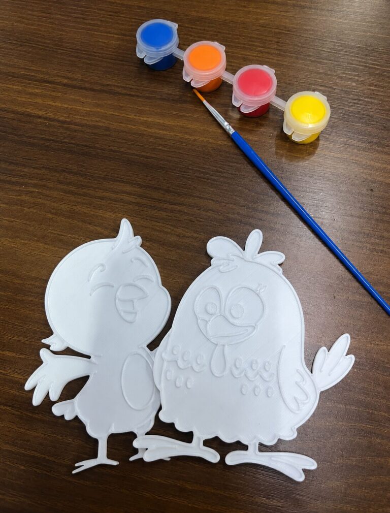 Kit Pintura Infantil Galinha e Pintinho 3D para Colorir | Oncompre