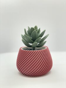 Vaso com design espiral