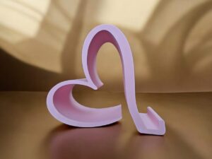Suporte de Celular e formato de coração - rosa