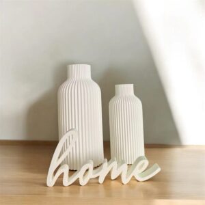 Kit 2 Vasos Decorativos + Palavra Home | Decoração Moderna