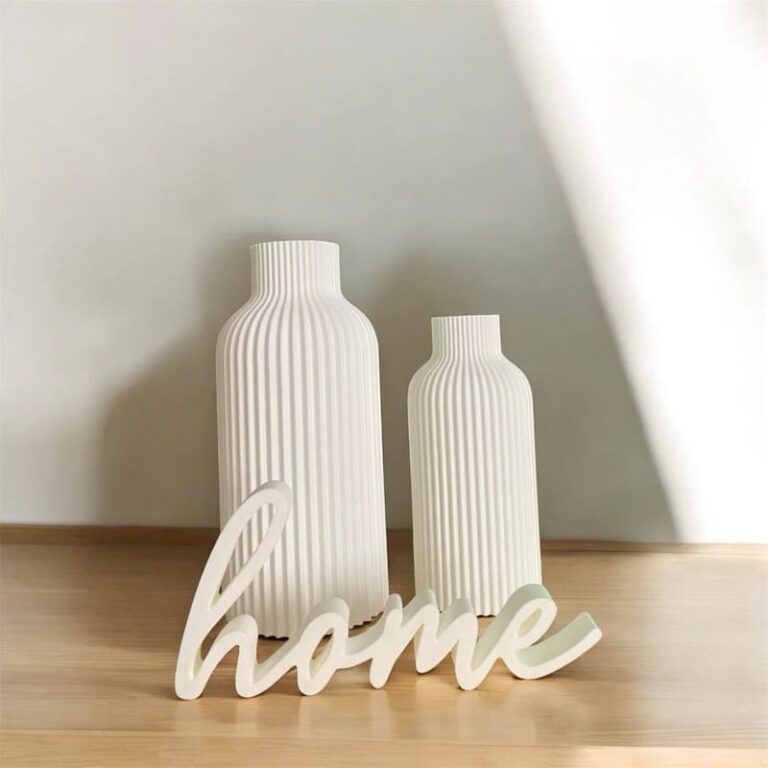 Kit 2 Vasos Decorativos + Palavra Home | Decoração Moderna