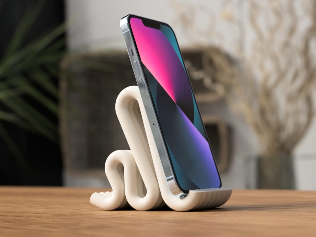 Suporte de Celular com design moderno e ondulado