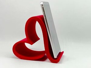 Suporte de Celular e formato de coração - vermelho