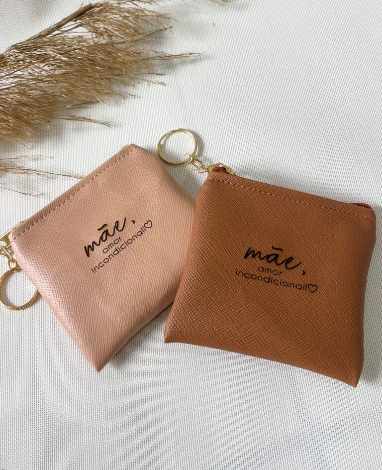 Chaveiro Porta Moedas Feminino “Mãe Amor Incondicional” – Presente Dia das Mães