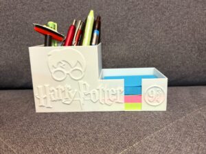 Organizador de Mesa Harry Potter com Porta-Bloco e Canetas