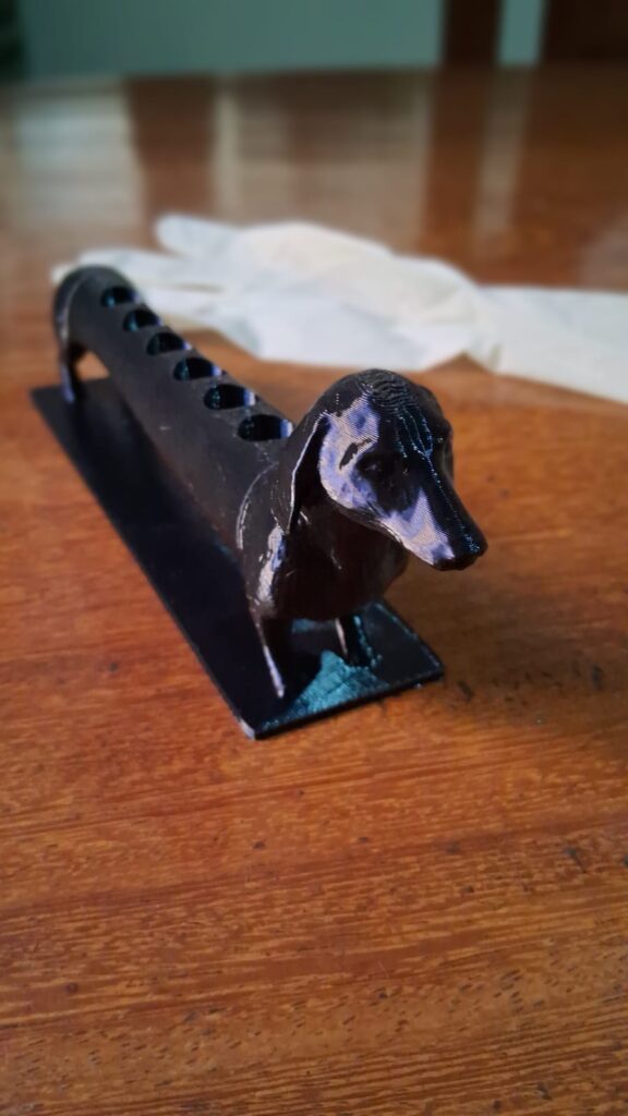 Suporte para Tubo de Ensaio Cachorro Salsicha - Dachshund 3D
