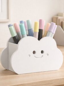 Organizador de Pincéis Nuvem Fofa de Mesa | Oncompre