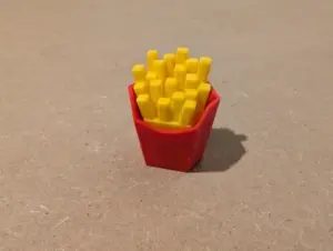 chaveiro batata frita com clicker