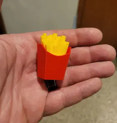 Chaveiro Batata Frita com Clicker | Fidget Sensorial