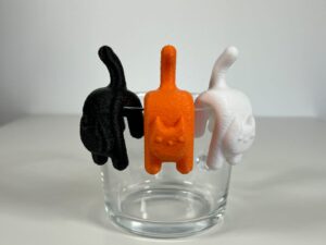 Suporte para Saquinho de Chá Gato 3D | Acessório para Xícara