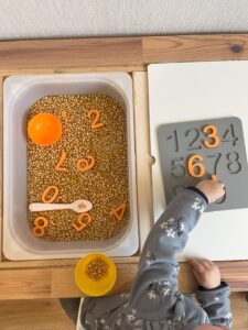 Quebra-Cabeça de Números Infantil com Bandeja de Contagem