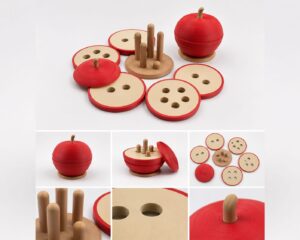 quebra-cabeça de maçã Montessori