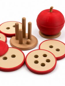 quebra-cabeça de maçã Montessori