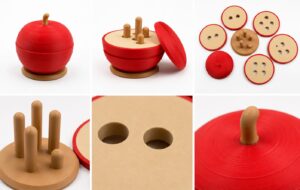 quebra-cabeça de maçã Montessori