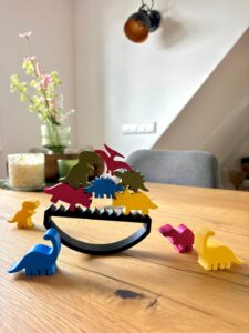 Jogo de Equilíbrio Dinossauro | Base + 10 Animais