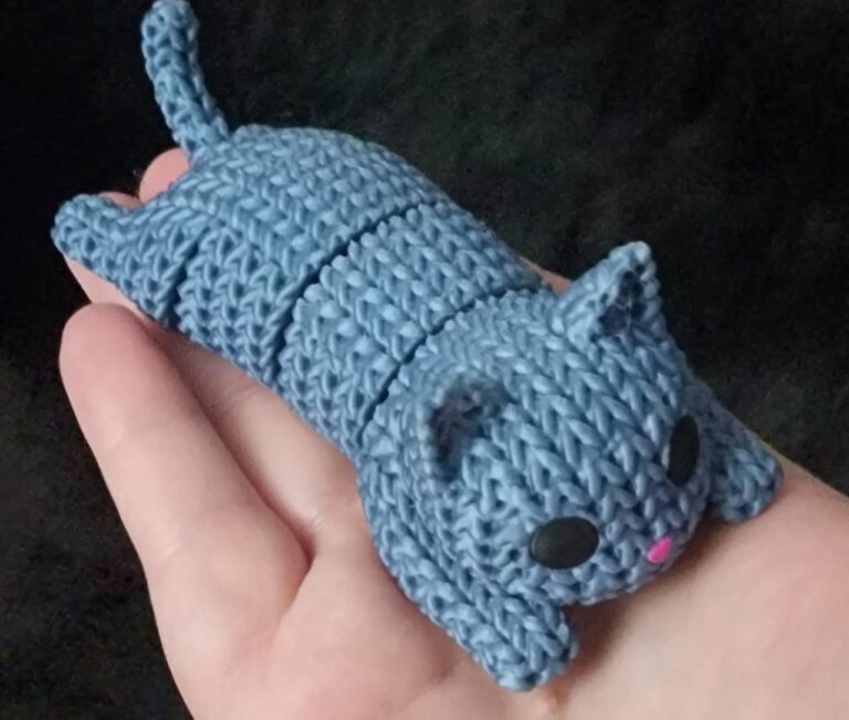 Gato Articulado Efeito Tricô