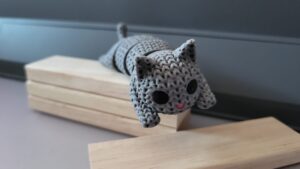 Gato Articulado Efeito Tricô