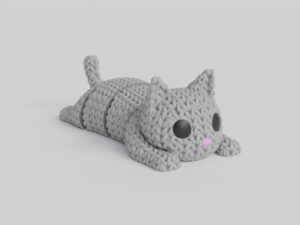 Gato Articulado Efeito Tricô