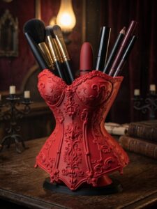 Suporte de Maquiagem Corset Gótico Veneziano