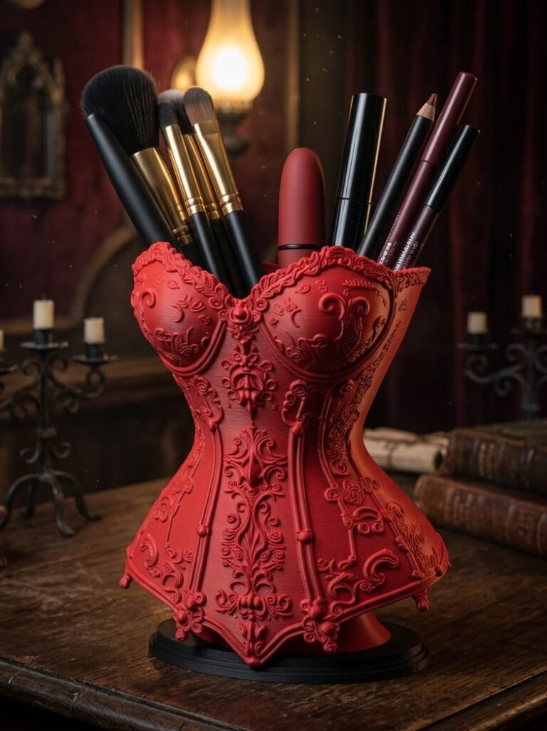 Suporte de Maquiagem Corset Gótico