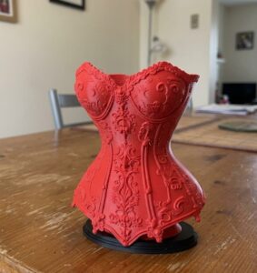 Suporte de Maquiagem Corset Gótico Veneziano