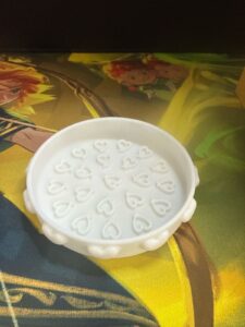 limpador de pincéis de maquiagem coração