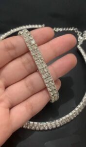 colar e pulseira Riviera prata