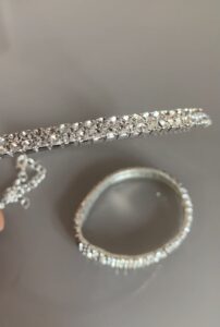 colar e pulseira Riviera prata